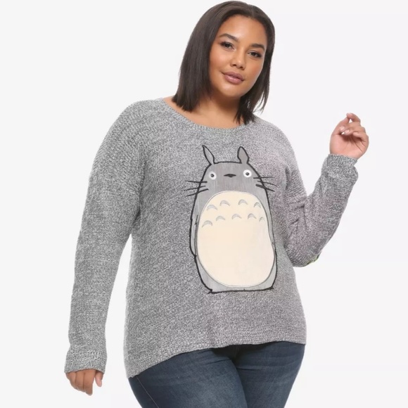🌳 MY NEIGHBOR TOTORO PATCHED SWEATER 🌳 - Picture 1 of 4